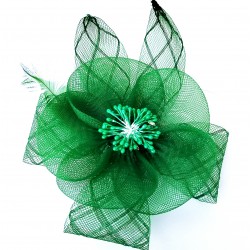 Voaleta pentru decor par cu clema de prindere VTL009DD Verde